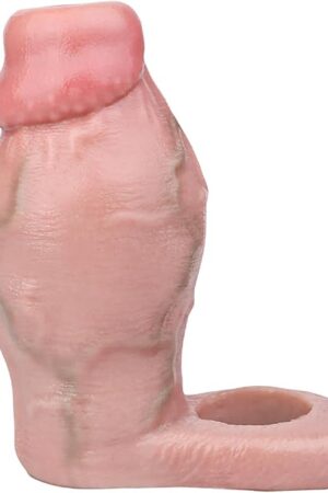 Half Wrapped Adult Male Enhance Girth Penis Sleeve,Realistic Soft Silicone Men Enlarge Cuff,Couples Bedroom Stimulation Men Sex Toys