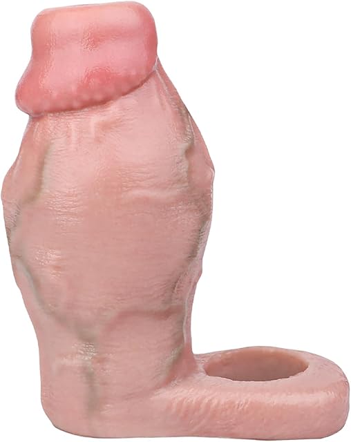 Half Wrapped Adult Male Enhance Girth Penis Sleeve,Realistic Soft Silicone Men Enlarge Cuff,Couples Bedroom Stimulation Men Sex Toys