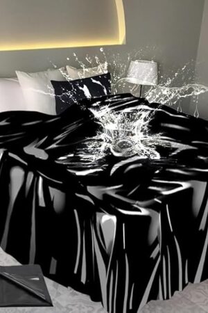 BDSM Waterproof Fitted Play Sheet Sex Toys,Mess-Proof Sheets for Couple Sex Games,Reusable Playtime Bed Sheets Sex Blanket Sex Furniture for Bedroom,Adult Sex Things for Couples Kinky