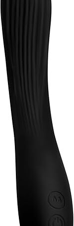 7X Bendable Silicone Vibe for Beginners, Women & Couples. Poseable Shaft. Powerful Dual Motors. Super Soft Feel. Rechargeable. 2 Pieces, Black.