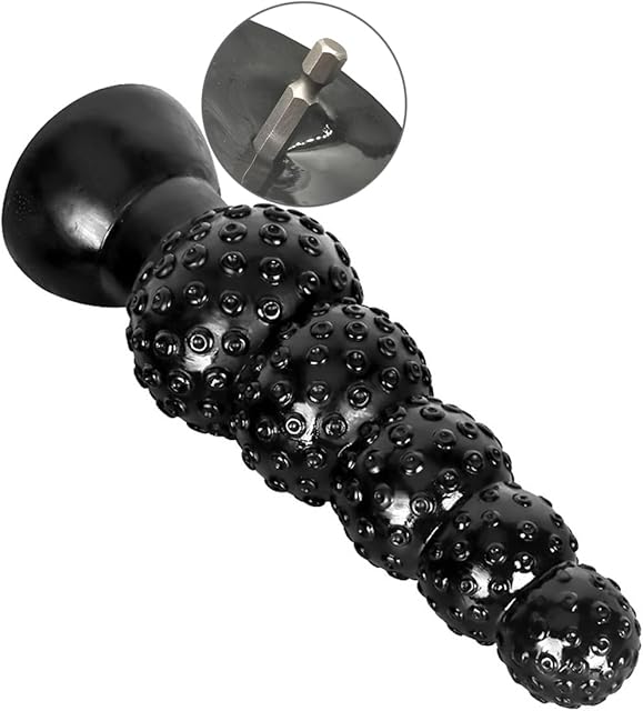 Bumps Dildo with Electric Drill Adapters G-Spot Intense Stimulation Drill Auto Spinning DIY Drill Sex Machine Adult Sex Toys for Vaginal PlayE