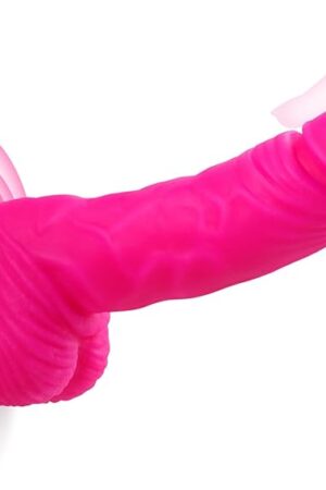 7 Inches Realistic Pink Dildo Adult Sex Toys for Women Men, Silicone G Spot Dildo Clitoral Stimulator Flexible Anal Thick Dildo with Raised Veins and Big Suction Cup Strap On Toys for Lesbian Couple