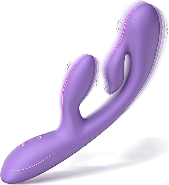 G-spot Clitoral Rabbit Vibrator for Woman - 3 in 1 High-Frequency Vaginal Anal Dildo Massager with 10 Vibration Modes, Waterproof Liquid Silicone Adult Sex Toys U-spot Stimulator for Female Orgasm