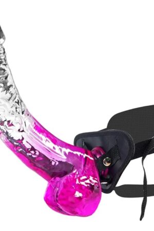 11-Inch Clear Realistic Huge Dildo with Adjustable Strap-On Harness - Giant and Wide Dildo for Adult Pleasure, Female Masturbation, and Lesbian Play | Extra Large Dildos, Long Dildo, XXL Dildo