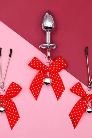 Anal Sex Toy Beads Butt Plug Prostate Massager with Safe Pull Ring Unisex G Spot Anal Sex Toy with Small Bell Backyard Dilators Anal Trainer Kit Thrusting Toys Set