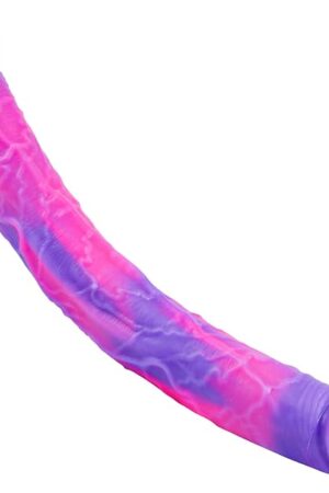 12.8" * 1.5" Realistic Double Ended Sided Fantasy Dildo for Women, Soft Silicone 11" Pink Purple Double Headed Dildo G-spot Penis, Monster Alien Thick Large Long Anal Dildos Sex Toy for Lesbian Gay