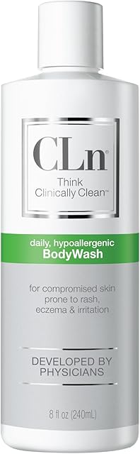 CLn? BodyWash ?Non-Drying Body Wash, For Compromised Skin Prone to Eczema, Dermatitis, Rash & Hidradenitis Suppurativa, Fragrance-Free & Paraben-Free, 8 fl oz
