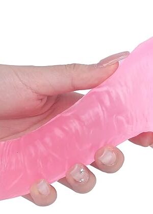 7 Inch Realistic Soft Dildo with Skin Feeling, Beginner Anal Dildo for G-spot Stimulation, Body-Safe Material Fake Penis with Powerful Suction Cup for Hands-Free Play, Sex Toys for Adult (Pink)
