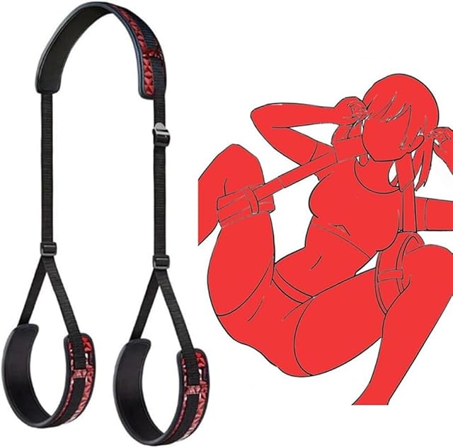 BDSM Bondage Kit Adult Restraints Sex Toys, Neck to Wrist Adjustable Bondage Gear & Accessories, Behind Back Handcuffs Collar with Blindfold Bed Straps Restraints Sex Ropes for Couples Sweater F1