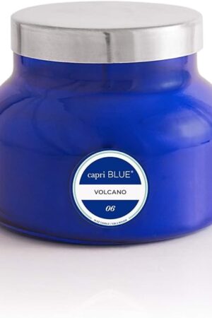 Capri Blue Volcano Scented Candles - Luxury Glass Jar Candles for Home Scented with Tropical Fruit & Sugared Citrus - Soy Wax Blend - Capri Blue Volcano - Blue Color (19 oz)