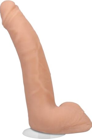 Doc Johnson Signature Series - Quinton James - 95 Inch Realistic ULTRASKYN Dildo with Removeable Vac-U-Lock Suction Cup - F-Machine & Harness Compatible - for Adults Only, Vanilla