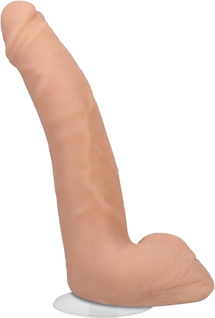 Doc Johnson Signature Series - Quinton James - 95 Inch Realistic ULTRASKYN Dildo with Removeable Vac-U-Lock Suction Cup - F-Machine & Harness Compatible - for Adults Only, Vanilla