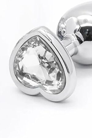 Anal Butt Plug Anal Plug Heart 3 Sizes Stainless Steel Crystal Anal Plug Removable Butt Plug Masturbator Anal Sex Toys Sex Machine