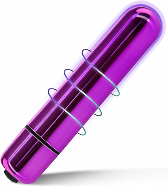 Bullet Vibrator Nipple Clitorals Stimulator, Female Sex Toys - 9 Modes Portable Sexual Toys Mini Vaginal Anal Massager Adult Sex Toys for Women (Purple)