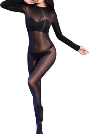 Body Stockings for Women Oil Shiny Bodystocking 5D Sheer Full Body Stocking Glossy Pantyhose