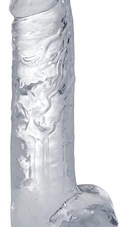 Doc Johnson Big Dick in A Bag - 8 inch - Suction Cup Base, Total Length: 8 in. (20.3 cm), Insertable Length: 6.5 in. (16.5 cm), Width/Diameter: 1.75 in. (4.4 cm), Crystal Clear TPE