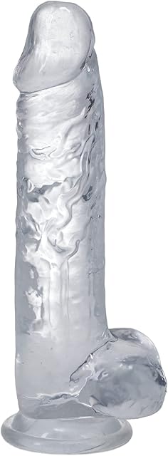 Doc Johnson Big Dick in A Bag - 8 inch - Suction Cup Base, Total Length: 8 in. (20.3 cm), Insertable Length: 6.5 in. (16.5 cm), Width/Diameter: 1.75 in. (4.4 cm), Crystal Clear TPE
