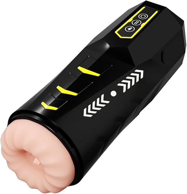 Black Automatic Male Masturbator Penis Pump, Hands Free Automatic Stroker with 9 Thrusting & 9 Vibrating Modes, Removable Adult Sex Toy for Men