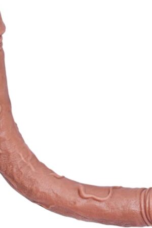 165*15"double ended extra large realistic silicone dildo with veins and double ended glans adult big toy,flexible extra long dildo lesbian anal G-spot stimulation sex toy for male and female couple