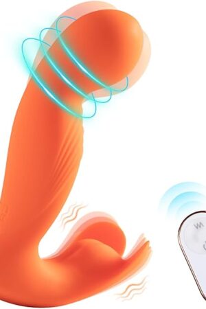 G-spot Vibrator, Crave-3" Sex Toy for Women with Rotating Massage Head and Clitoral Tickler for Women and Couples, Stimulator with 9 Rotation and Vibration Modes - with Remote Control