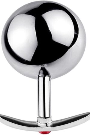3 Sizes of Metal Ball Shape Anal Plug Dildo with Strong Handle, Waterproof Butt Plug Massager Adult Sex Toy for Women Men - L