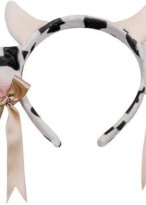 Womens Anime Cow Bikini Cosplay Lingerie Lolita Kawaii Bra and Panty Set Japanese Underwear Cow Stocking