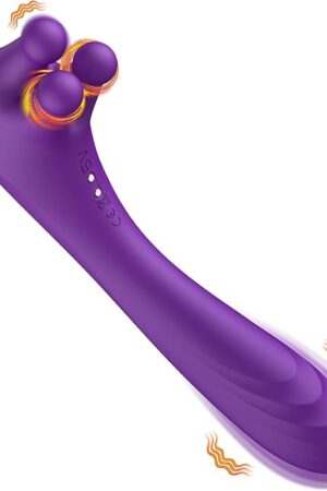 Clitoral Vibrator with Unique Gyrating Nubs and Throbbing Shaft - MEANINS John, G Spot Vibrator with Precise Curves for Pin-Point Stimulation, Clitoralis Stimulator, Adult Sex Toy for Women