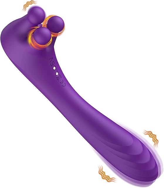 Clitoral Vibrator with Unique Gyrating Nubs and Throbbing Shaft - MEANINS John, G Spot Vibrator with Precise Curves for Pin-Point Stimulation, Clitoralis Stimulator, Adult Sex Toy for Women