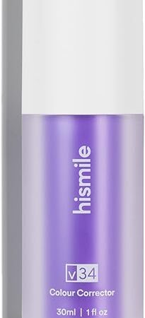 Hismile v34 Colour Corrector, Tooth Stain Concealer, Teeth Whitening Booster, Purple Toothpaste, Color Correcting Technology, V34, Tooth Colour Corrector