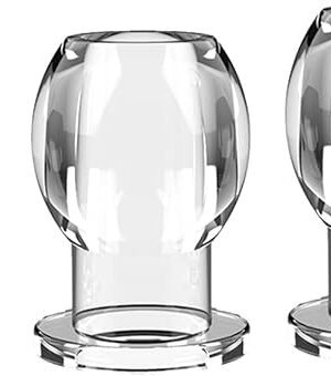 Hollow Speculum Peeking Anal Beads Butt Plug Expander Tunnel Transparent Anus Dilation Adult Women Men Gay (Transparent)