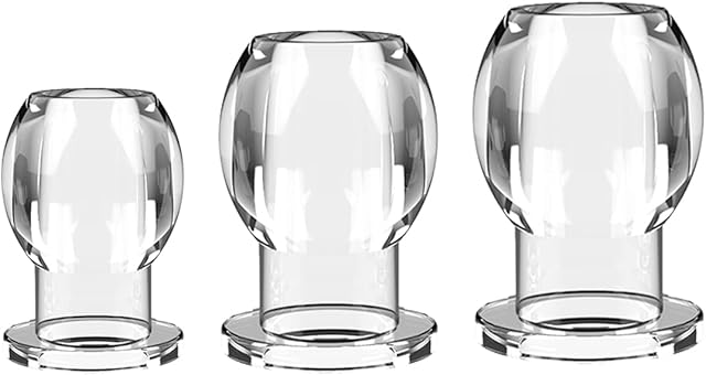 Hollow Speculum Peeking Anal Beads Butt Plug Expander Tunnel Transparent Anus Dilation Adult Women Men Gay (Transparent)