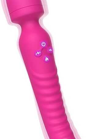 G Spot Vibrator, Clitoral Rose Stimulator Heating Function and Mini Vibrating Ball for Clitoris, Vibrator Wand G-spot Stimulation, Wand Massager Waterproof Adult Sex Toys for Women or Couples