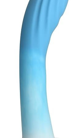 Curve Novelties 85018: Simply Sweet Rippled Silicone Dildo 7In Blue/W