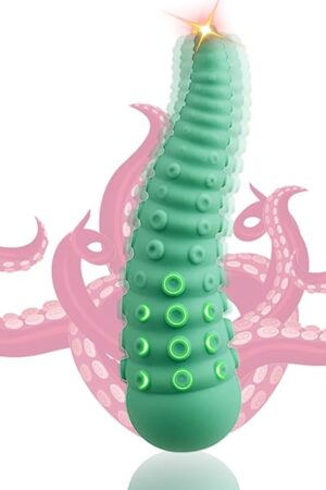 Fantasy Octopus Tentacle Vibrating Dildo Adult Sex Toy,Stimulating G-spot Anal Plug Green's Vibrator 10 Powrful Modes,Prostate Massager Masturbator Sex Toys for Women Men Massager Game Pleasure