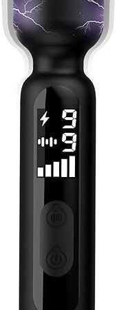 Wand Vibrator Personal Massager, Clit Stimulator Vibrator with Display, 9 Electric Shock Modes & 9 Vibrating Modes Adult Sex Toys for Women Female (Black)