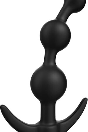 Anal Beads Butt Plug Prostate Massager Sex Toy with Narrow Flared Base and Graduated Beads for Comfortable Long Term Wear Sex Toy for Men Women TJIJP