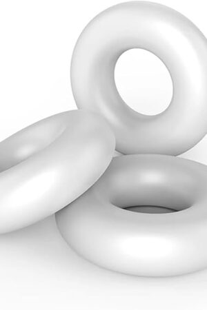 Generic 3pcs Penis Cock Rings Adult Goods for Men 18+ Delay Ejaculation Adult Sex Toys Lasting Cockring, White