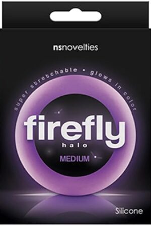 Firefly Halo Medium Cock Ring (Purple) with Free Bottle of Adult Toy Cleaner