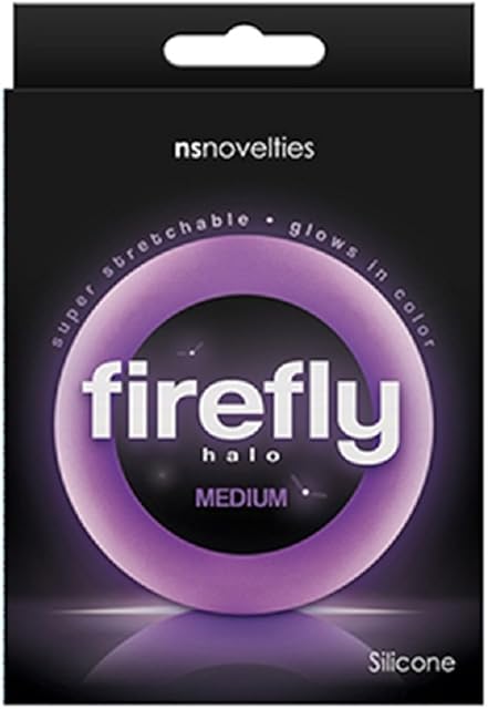 Firefly Halo Medium Cock Ring (Purple) with Free Bottle of Adult Toy Cleaner