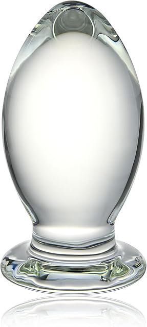 Glass Anal Plug Bomb Butt Plug Trainer G-spot Prostate Massage Sex Toy for Men Women Vaginal Anal Play (S)