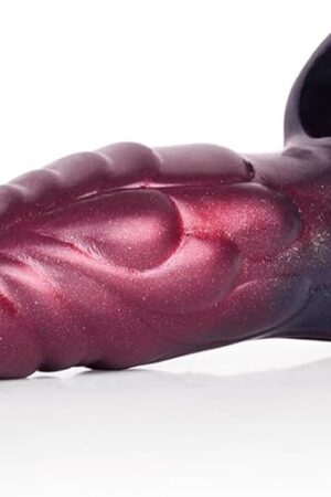 3 Different Sizes of Fantasy Shape Male Penis Sleeve Cock Sleeve with Penis Ring, Silicone Penis Extender Enlarger Sleeve Cock Extension Sleeve Male Adult Sex Toys for Men Couple - L, Purple