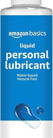 Amazon Basics Liquid Water Based Lube, 5 Fluid Ounce, Natural Feeling Personal Lubricant, Easy to Clean, Toy Friendly, Condom Compatible, 1 Pack