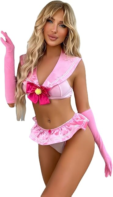 Women Sailor Schoolgirl Role Play Costume Anime Cosplay Uniform Sexy Lingerie Nightwear