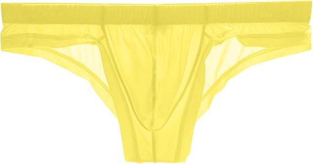 Women's Ice Silk Mesh See Through Bikini Thongs Low Waist Breathable Soft Stretch Briefs Solid Seamless Underwear
