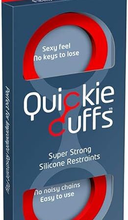 CC Games Quickie Cuffs Flexible Strong Silicone Cuffs- Medium Red