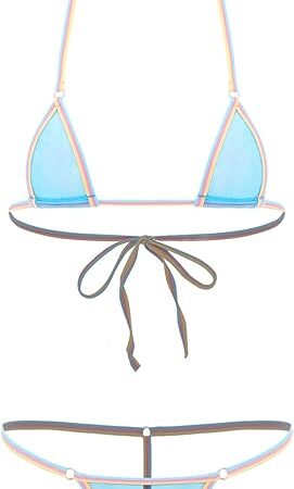 Women's Mesh See Through Extreme Micro Bikini Set Sexy Lingerie Brazilian Swimsuit