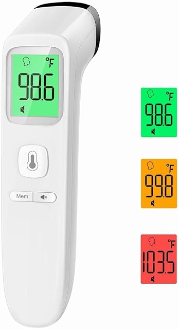 Digital Thermometer for Adults and Kids, Forehead No-Touch Thermometer with Fever Alarm, Accurate and Easy-to-use Thermometer for Home use
