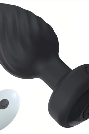 Anal Plug Vibrator Sex Toys  Silicone Anal Trainer 10 Frequency Mode with Remote Control, Whorl Prostate Massager Rechargeable & Waterproof Adult Toy for Women Men Couples