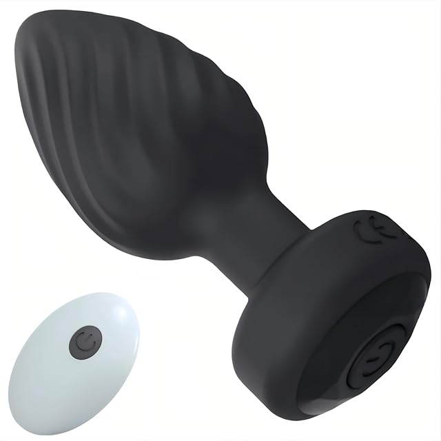 Anal Plug Vibrator Sex Toys ? Silicone Anal Trainer 10 Frequency Mode with Remote Control, Whorl Prostate Massager Rechargeable & Waterproof Adult Toy for Women Men Couples