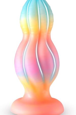275'Diameter Huge Thick Butt Plug, Realistic Silicone Knot Dildo with Strong Suction Cup for Hands-Free for G-spot Stimulation and Prostate Orgasm for Men and Women 637'' Anal Plug Adult Toy